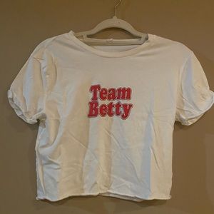 White Crop Top T-Shirt